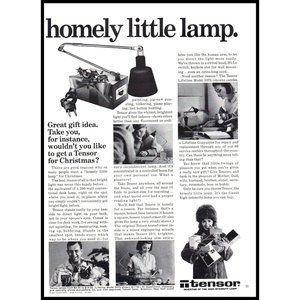 1965 Tensor Table Desk Top Task High Intensity Lamp Vintage Print Ad Wall Art